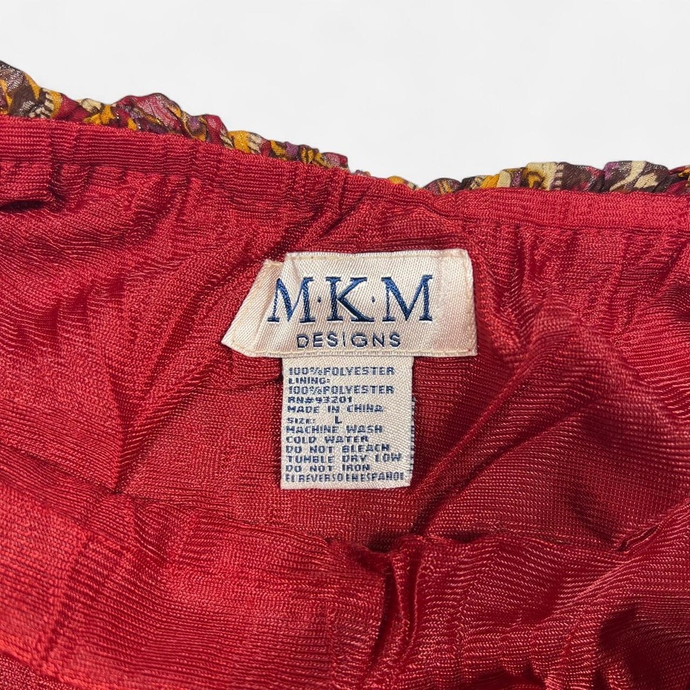 Vintage 90s/Y2K MKM Designs Bohemian Fairy Babydoll Halter Top Asymmetrical Hem - Picture 3 of 5